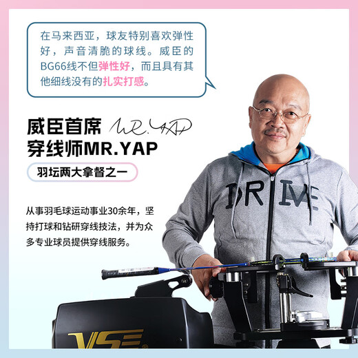 威臣（VS）羽毛球拍线BG66高弹炫音打感扎实0.66mm日本进口控球进攻耐打线 BG66高弹线（广寒线）