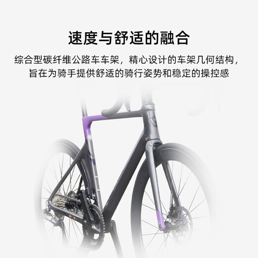 Jiawo JAVA road bicycle hydraulic disc brake 7170 electronic speed change carbon fiber bend racer Jiawo VESUVIO purple 24 speed 7170 electronic speed change M (height: 170-180CM)