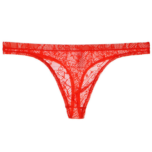 
Sexy underwear underwear men's lace transparent thong thin sexy underwear Sexy tempting T-pants Mesh Transparent White M
