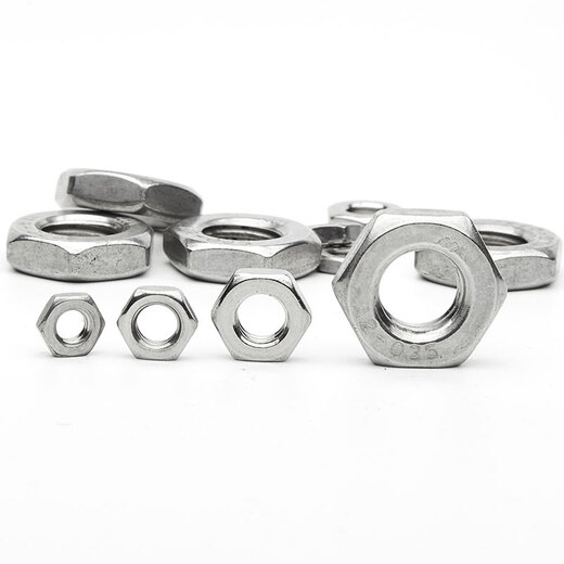 Jingong 304 Tuerca hexagonal de acero inoxidable Tuerca de acero inoxidable de acero inoxidable tornillo de tornillo fino hexágono plano Tuerca fina M16*1.5 TODO FINO GB6173 [1 pieza]