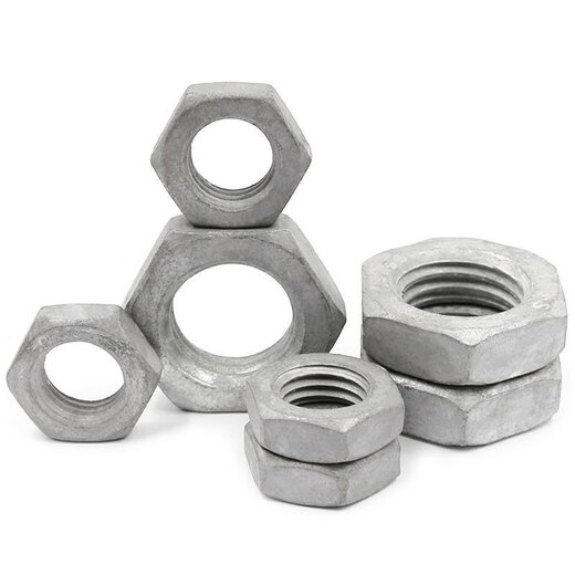Hot-dip galvanized thin nut hot-dip galvanized flat nut GB6172 hexagonal flat female thin female screw cap M16 [10 pieces]