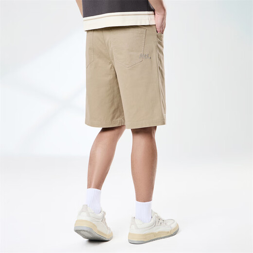 
Mark Waffe [Khmer comfort] casual shorts men's 25 summer loose breathable letter embroidery commuter versatile casual pinch pants 701 khaki L