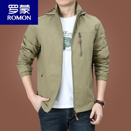 罗蒙（ROMON）户外男士外套秋冬季2024新款中年男装秋装上衣服加绒夹克男春秋厚 9898深蓝 款 加绒 M