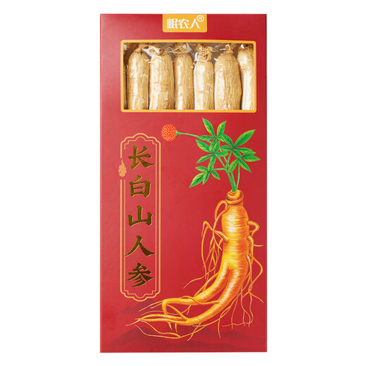 Minnong People Authentic Changbai Mountain Ginseng unter dem Wald Ginseng Wein und chinesische medizinische Materialien Tonic für Vatertagsgeschenke für Älteste und Eltern 100G [Boutique Box] Extra Large getrockneter Ginseng (6-8 Stücke)