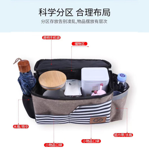 CLCEY婴儿车挂包收纳袋挂袋多功能通用大容量置物袋挂篮宝宝伞推车配件 小恐龙挂包[常规款]