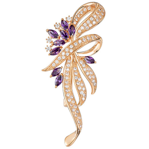 Qlady flower corsage brooch, high-end women's light luxury suit, anti-exposure pin, scarf buckle, accessories, birthday gift