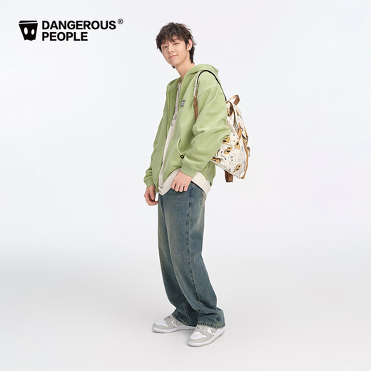 Dangerous people Joker Xue dsp New Year's gift season autumn and winter loose silhouette versatile fleece cardigan hooded sweatshirt jacket black XL