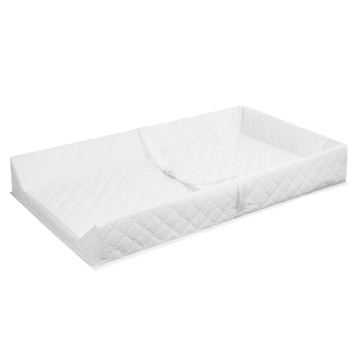 妙普乐三边尿布台婴儿护理台床上宝宝按摩抚触新生儿操作台床中床 三边形白色尿布垫(80*45*10CM