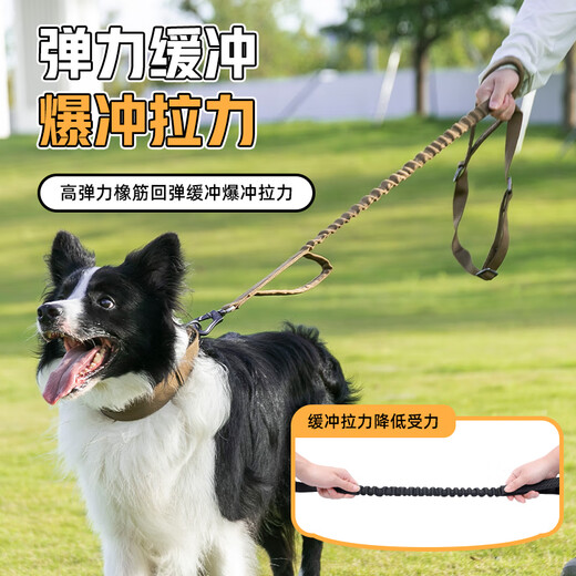 Outstanding Dog Collar Large Dog Dog Leash Medium Dog Dog Collar German Shepherd Labrador Golden Retriever Pet Collar Collar + Leash/Brown XL Code/85-120Jin Jin is equal to 0.5 kg within