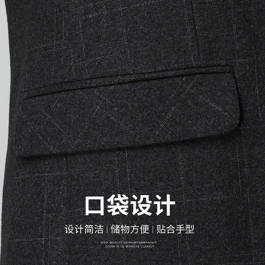 SHANSHAN suit men's four-season anti-wrinkle wear-resistant slim professional formal suit men's clothing gray 180