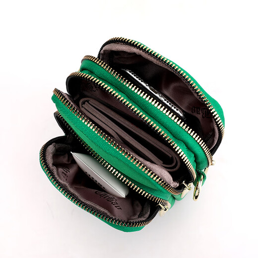 Kangaroo mobile phone bag for women 2025 Chinese Valentine's Day cross-body mobile phone bag halter neck wrist arm bag sports men's mini small bag trend dark blue