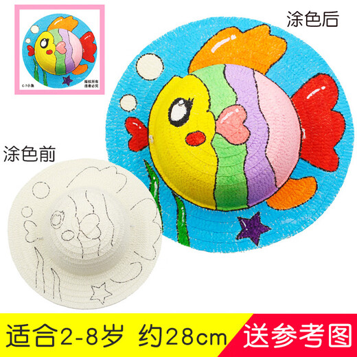 Green Graffiti Paille Hat + accessoires Ensemble de 5 pièces de peinture de jouets d'extérieur pour enfants