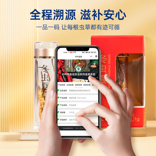 紫蓝花海3-4根/g 1g  冬虫夏草高品质虫草滋补品尝鲜【健康礼盒】