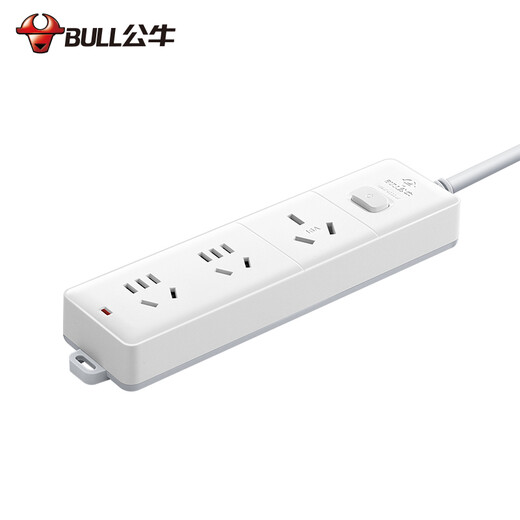 BULL high-power 16A air-conditioning socket socket/socket board/socket strip/socket strip/switchboard/trailer board 3-position master control full length 1.8 meters free 10A head GN-406D