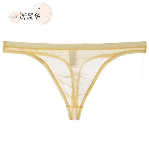 Mikeshan Men's Nude Transparent T-Pants Thin Mesh Sexy Underwear Sexy 1 Fun Temptation 1 Tempting Breathable Men's Youth T-Pants wy 2XL