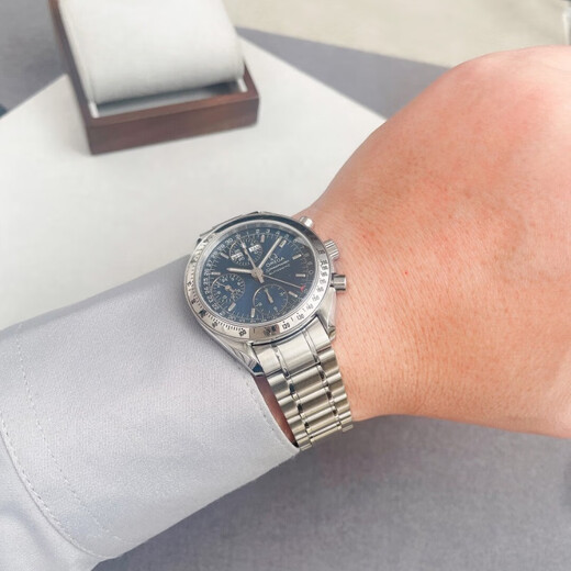[SEGUNDA 99 NUEVO] Serie Omega Speedmaster Watch Men's Men's Mechanical Watch Mechanical Business Rui Rui Ratio Luminoso Dicatura CHRONOGRO CRONOGRO Multi-función Reloj de segunda mano 3523.80.00 Cinturón de acero de disco azul-39 mm de 39 mm