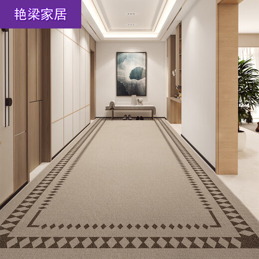 走廊地垫入户门室内防滑玄关地毯走廊过道长条脚垫楼道门口耐脏垫 浮梦-13803 160*230收藏加购-优先发货