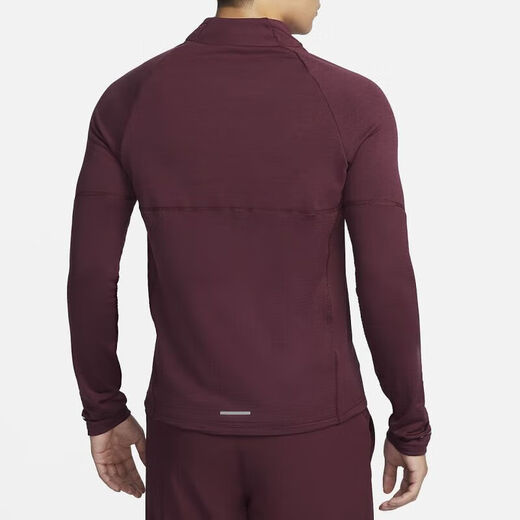 耐克（NIKE）THERMA-FIT秋冬季新款男高领防泼水跑步健身训练运动长袖T恤 FB8565-681/暗红色 2XL