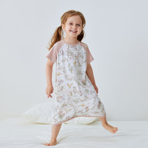 721 Planet 721 Planet Baby Sleep Sorme Summer Summer Souet Short Deux manches couchés bébé bambou coton Coton à manches courtes Baby-grenail
