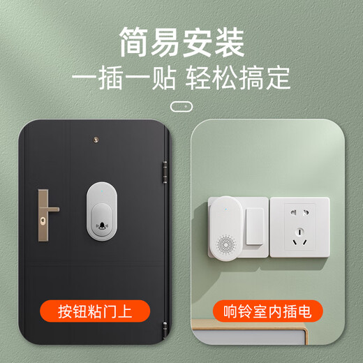 Xiya Sonnette sans fil pour personnes âgées, sonnette électronique sans fil pour appel à domicile, télécommande, sonnette d'entrée super longue distance, modèle de base 1 bouton d'appel + 1 annonceur (envoyez une lanière et elle se transformera en appelant pour les personnes âgées en quelques secondes)