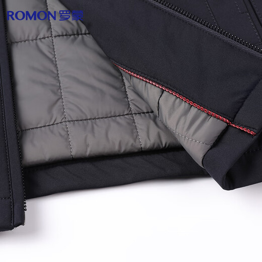 Luo Meng cotton coat men's autumn and winter cotton coat lapel thickened and warm young and middle-aged dad's cold-proof jacket cotton-padded jacket