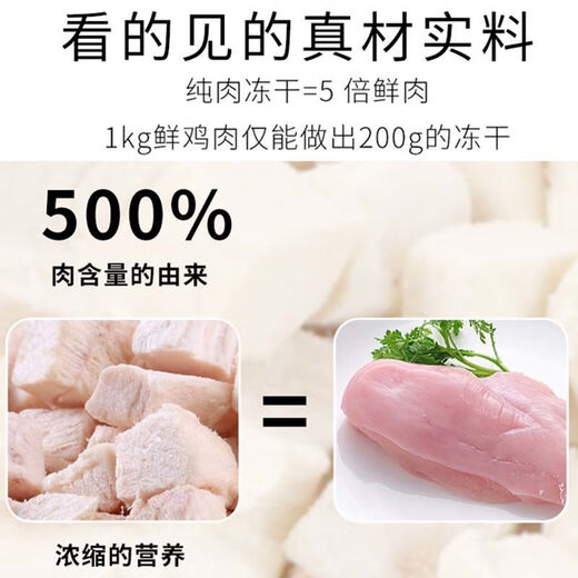 Xuji cat snacks freeze-dried chicken pellets pet chicken breast quail mixed family bucket nutritional fattening dog and cat snacks export quality/662.22g chicken pellets bucket Chongbaba pays attention to quality-collect and follow quickly