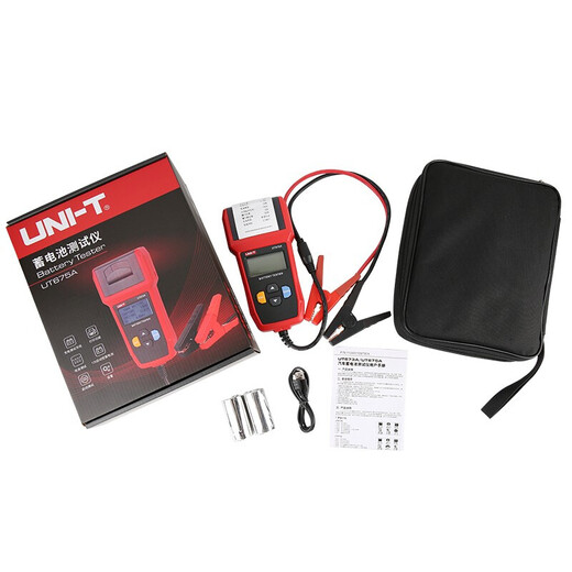 优利德（UNI-T）蓄电池测试仪12V/24V汽车电瓶启动系统检测仪铅酸电池免拆卸测试 UT675A 数据传输打印款