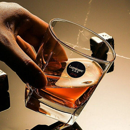 Bofu Lemeiya Whisky Bier Weinglas Set, vier quadratische Weinglas drei oder zwei Weißweingläser Haushaltskristallglas vier Stücke 200 ml-13845