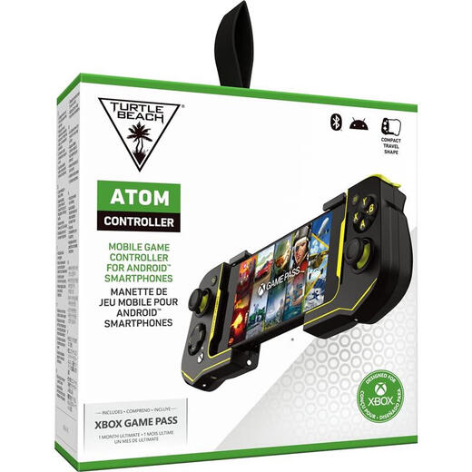 Turtle Coast Direct Mail from Japan ATOM Smartphone Controller Mobile Gamepad 20 Hours Battery Life Magnet Adsorption Compact Storage Portable TBS-0760-05 (Android Black Yellow)