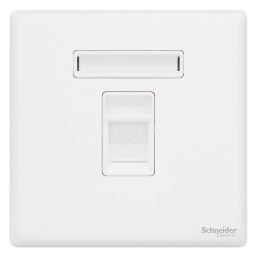 Schneider switch socket panel TV phone computer Zhenbo PC series velvet white network socket Single category six computer socket Socket