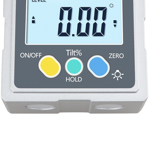 Three-quantity high-precision digital display inclinometer box electronic angle ruler with magnetic angle meter angle gauge level JDH02 three-sided magnetic (upgraded backlight version)