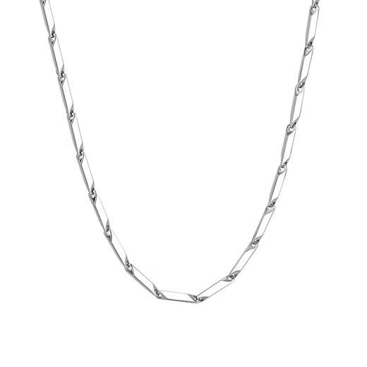 Cai Leiya diamond-shaped titanium steel necklace men's trendy color-proof boys' clavicle chain personality versatile plain necklace rhombus necklace