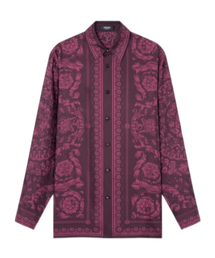 Versace (VERSACE) 25SS long-sleeved shirt Men's color 10194381A13557 20 IT-48 New1