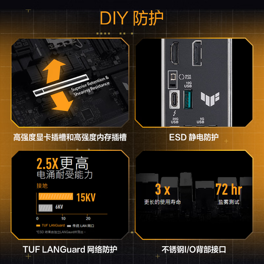 ASUS TUF GAMING Z890-PLUS WIFI motherboard supports CPU 285K/265K/265KF (Intel Z890/LGA 1851)