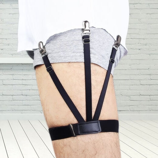 Clcey Boys 'Legs Ring Sport Cufflinks 1s Shirt Clip Little Wolf Dog Manschettenknöpfe 0 m Nicht-Schlupfbein-Clip sexy Manschettenknopf Strumpfbeine Schwarze Entenbillschnalle separate Stil
