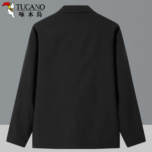 Woodpecker (TUCANO) suit men's autumn business casual professional formal wear groomsmen's clothing single western jacket men's clothing black M