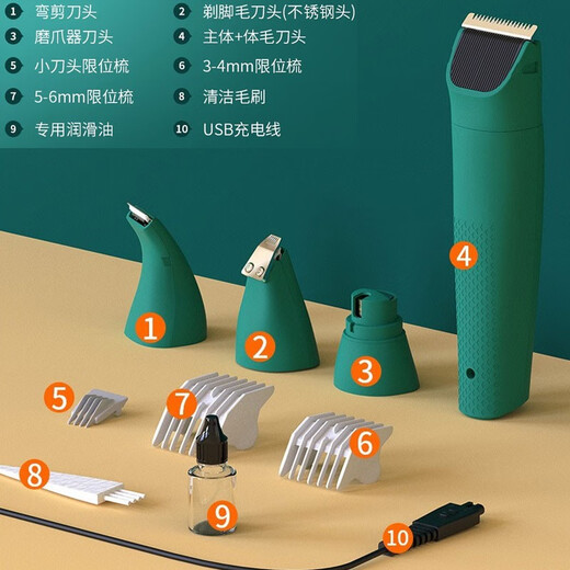 Hanhan Paradise cat foot shaver, dog sole hair trimmer, pet sole and toe shaver, electric hair clipper for ear hair trimmer, upgraded 4-in-1 pet electric clipper