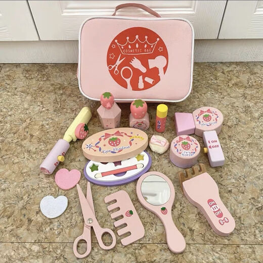 Wanda Juego De Cosméticos De Juguete para Niños Mesa De Maquillaje Joyero Niña Princesa 3-6 Años Casa De Juegos Regalo De Cumpleaños Bolsa De Cosméticos Rosa Tipo B