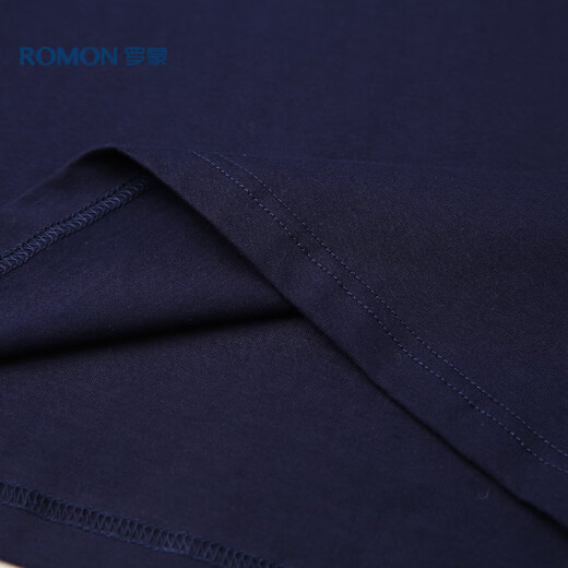 ROMON short-sleeved T-shirt for men summer casual short-sleeved men ice silk base shirt T-shirt for men LM688 black 4XL