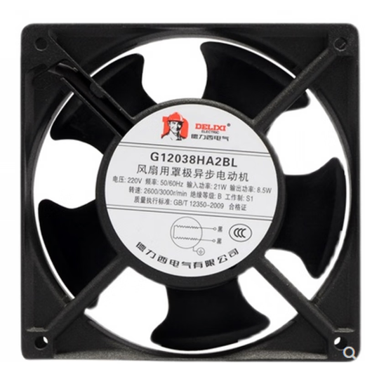 Delixi Electrical Axial Flow Industrial Heat Dissipation 12038HA2 Oil-containing AC220V Distribution Cabinet Exhaust Fan 380V Fan Filter Set Applicable to 120mm Fan