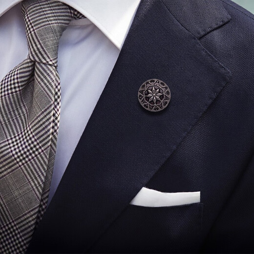 Kaflink hollow luxury metal brooch high-end lapel pin button collar button collar corner button suit clothing accessories men's badge breast button XZ-K066 green 1 piece