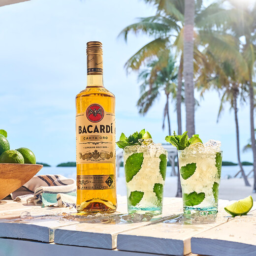 百加得(Bacardi) 洋酒 金朗姆酒 莫吉托 基酒调酒 750ml