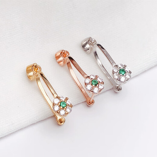 Guanpu Pavilion platinum pendant buckle safety buckle jadeite buckle clip buckle beeswax crystal necklace buckle and white stone white gold