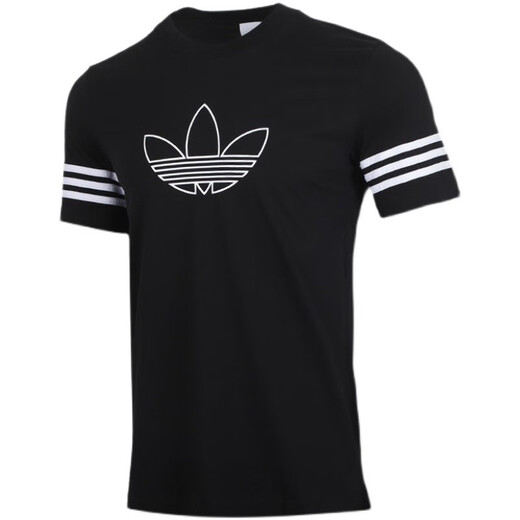 Adidas Clover Herren-Stoff Neuer Sport und lässige runde Hals Kurzarm T-Shirt GE0835 FM3897 S