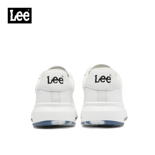 Lee小白鞋男时尚休闲板鞋百搭透气厚底低帮运动休闲鞋子 白色 40 