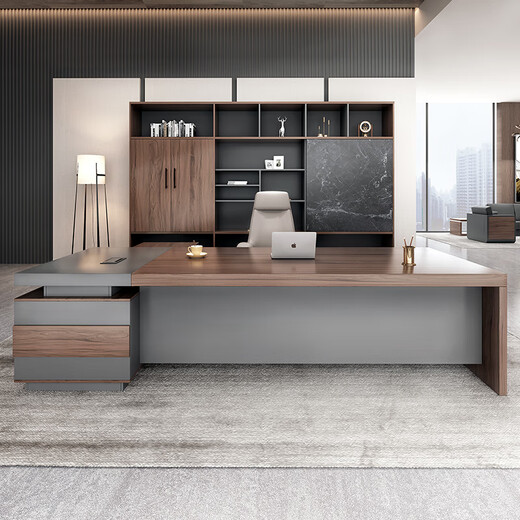 Lanran desk boss desk executive desk president desk manager desk supervisor desk desk 1.8 meters (including side cabinets)
