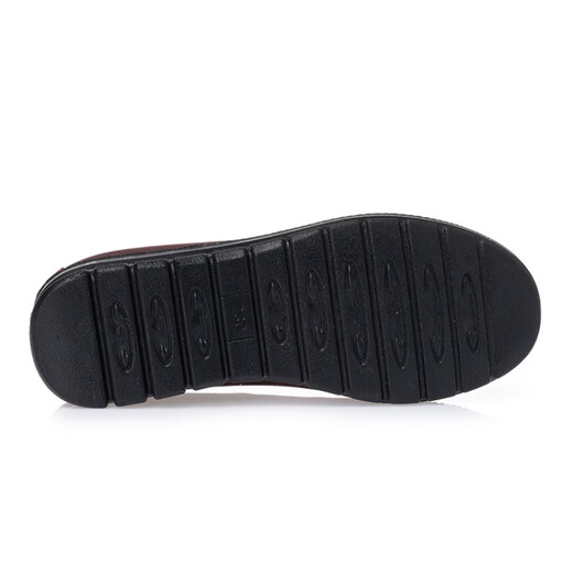 WVNE spring and summer old Beijing cloth shoes women's shoes mother single shoes 2025 deep mouth soft sole flat heel flat sole comfortable middle-aged and elderly anti-slip 880 red 39 [standard size]