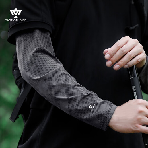 Tactical Bird Wide Puff丨Loose straight sunscreen ice silk sleeve men's summer anti-ultraviolet ice sleeve fishing arm guard large size riding
