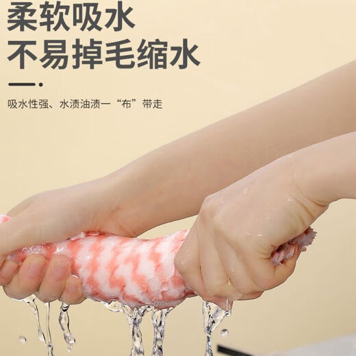 Coral velvet dishcloth household kitchen cleaning cloth absorbent water non-stick oil dish towel wiping tablecloth coral velvet rag 10 pieces 20*20cm