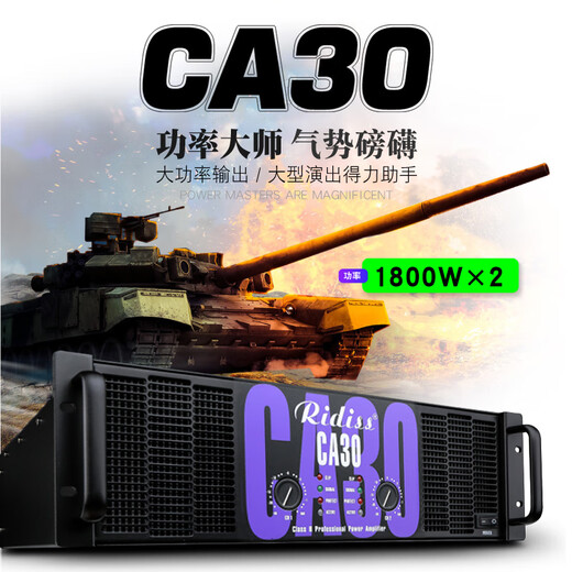 Ridiss 专业功放机CA系列双通道大功率专业音频舞台音响演出工程家用KTV纯后级功放 CA4  450W*2